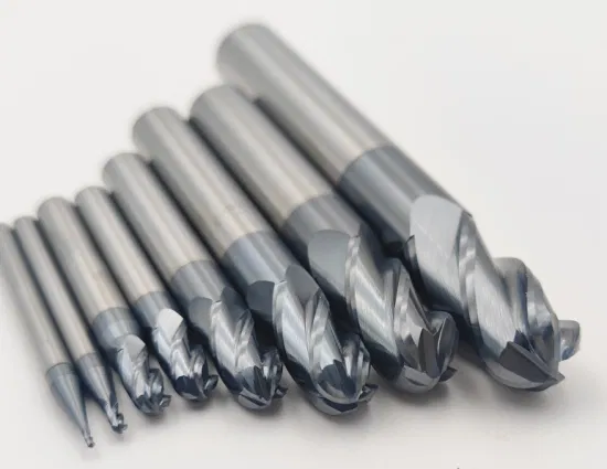 4 Flutes Reliable Performance Helix Angle HRC55 Carbide Corner Radius End Mills